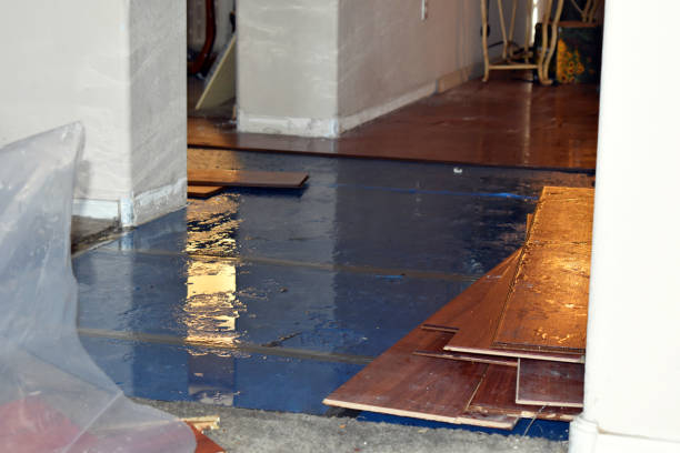 Professional Water Damage Restoration technician working in Bradley, OK
